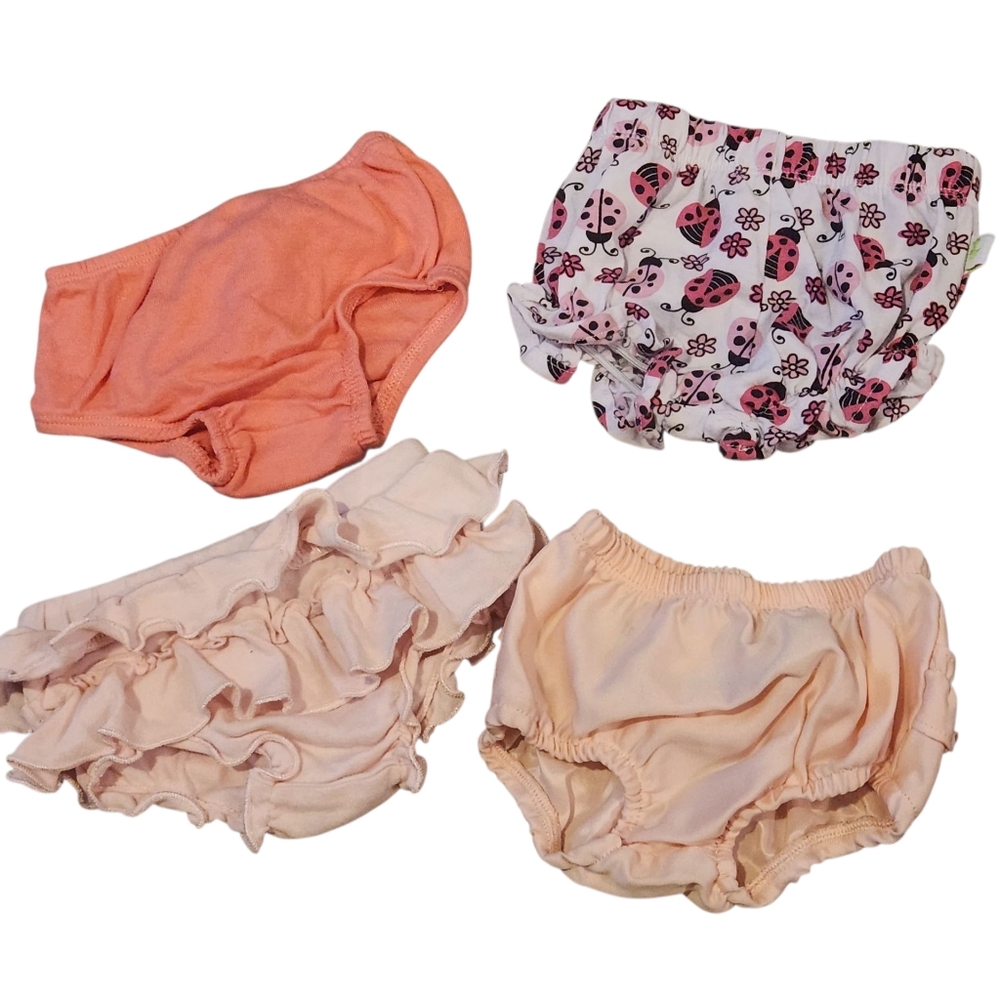 4 Piece Pink Bloomer Set